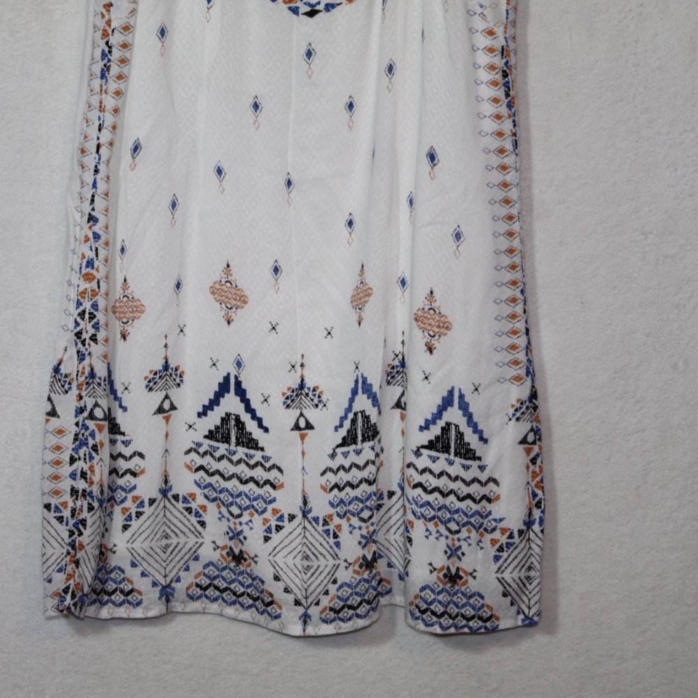 Ecote womens dress size M white printed cutout back mini shift sleeveless casual - Picture 11 of 11
